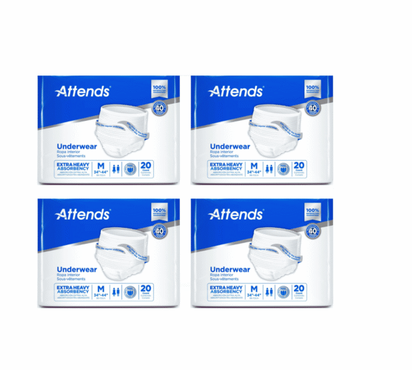Attends Extra Heavy Absorbency Protective Underwear – Medium (34"–44")