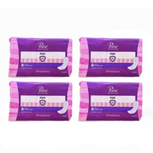 Poise Incontinence Pads for Women – 6 Drop Maximum Absorbency, Long Length (108 Pads)