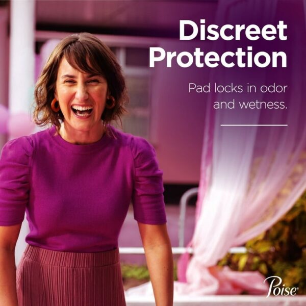 Poise Incontinence Pads for Women – 2 Drop Light Absorbency, Regular Length (26 Count) - Image 3