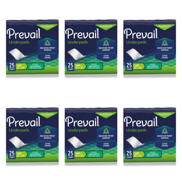 Prevail Disposable Underpads – 23” x 36” (Case of 150 Pads)