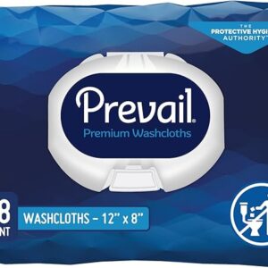 Prevail Adult Wipe or Washcloth , WW-710, 12"x 8", 48 Count