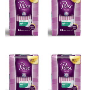 Poise Incontinence Pads for Women – 3 Drop Light Absorbency, Long Length (96 Count)