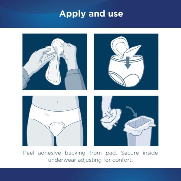 Attends Discreet Ultrathin Bladder Control Pads with Wings – 9" Length, Light Absorbency, 20 Count - Image 3