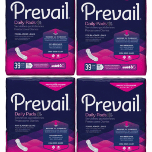 Prevail Incontinent Pads for Women – Maximum Absorbency, Long Length (13"), 156 Count
